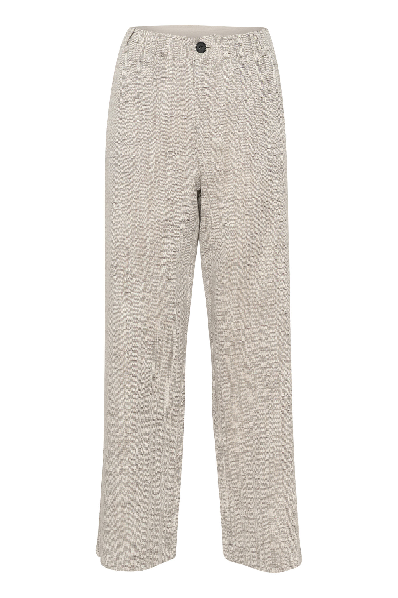 CREAM 10612140 Crturid pants sand herringbone