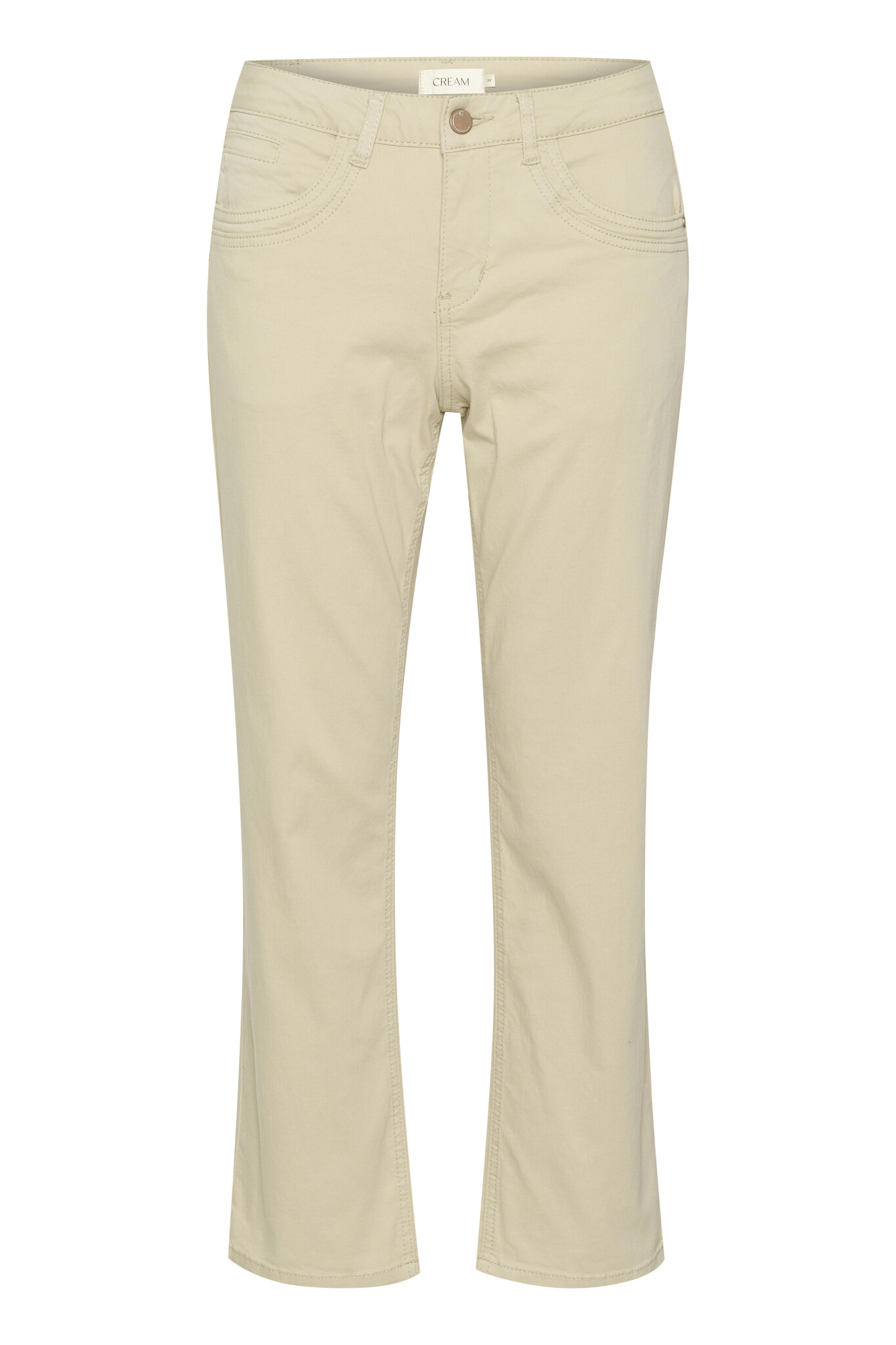 CREAM 10612168 Crann 7/8 straight leg twill -coco fit feather gray