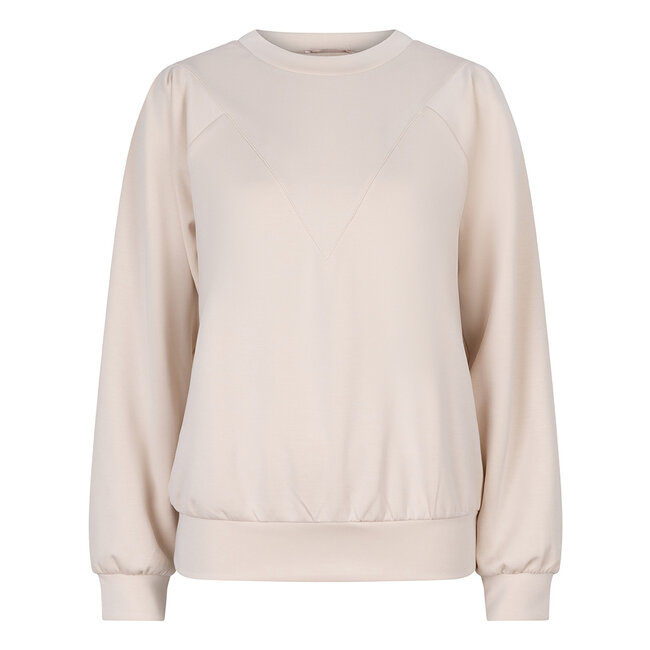 ESQUALO SP24.05001 Sweater v-neck detail modal sand