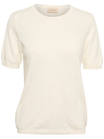 CREAM 10611095 Crhanne knit pullover eggnog