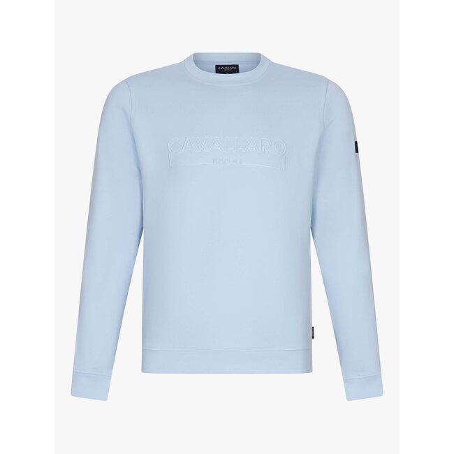 CAVALLARO 120241001 Beciano r neck sweat light blue