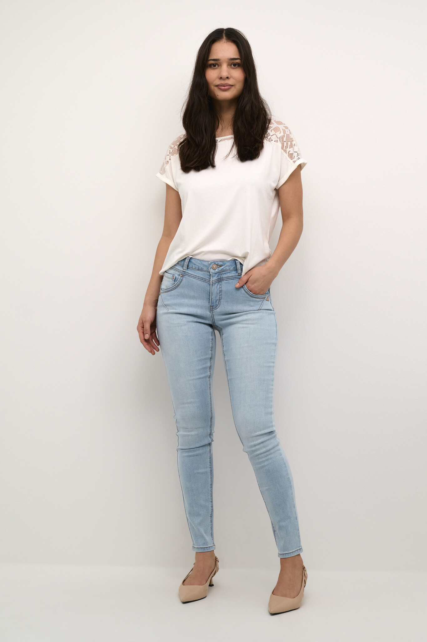 CREAM 10604221 Amalie jeans shape fit texsas medium b