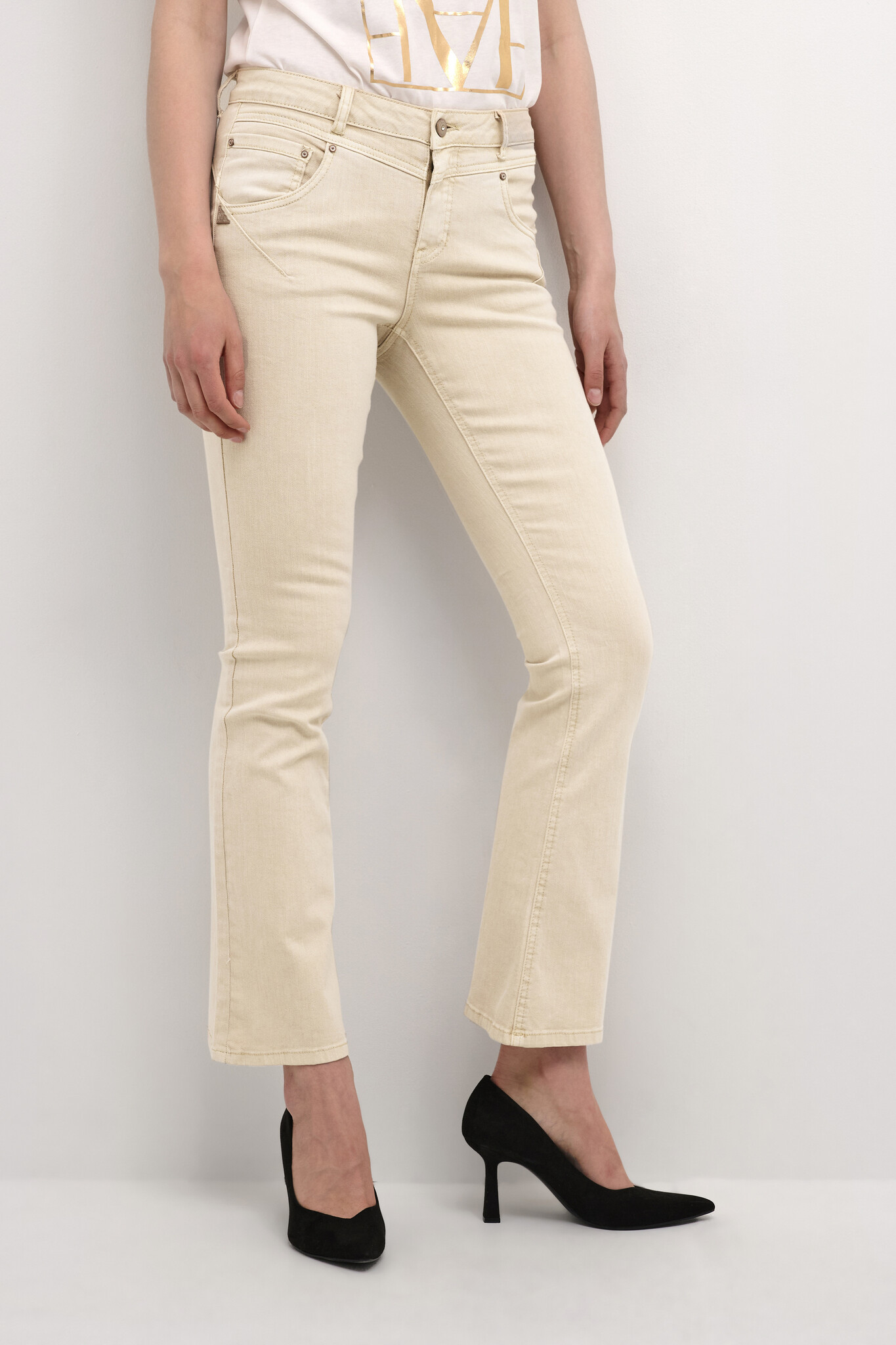 CREAM 10611579 Cramalie bootcut jeans - shape fit summer sand 32