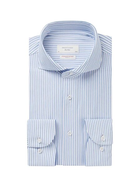 PROFUOMO JAPANESE KNITTED OVERHEMD GESTREEPT PP2HC10008