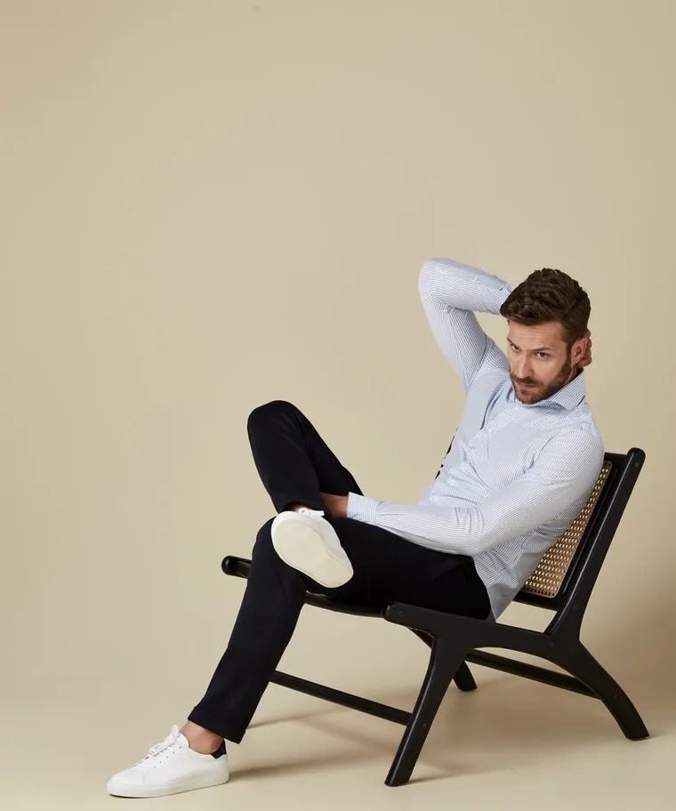 PROFUOMO JAPANESE KNITTED OVERHEMD GESTREEPT PP2HC10008