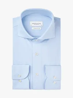 PROFUOMO JAPANESE KNITTED OVERHEMD LIGHT BLUE PP2HC10009