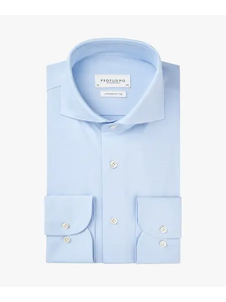 PROFUOMO JAPANESE KNITTED OVERHEMD LIGHT BLUE PP2HC10009