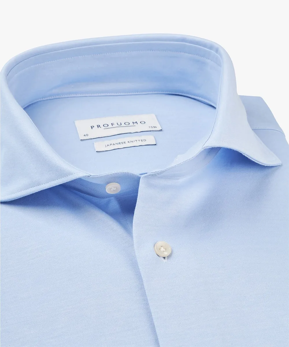 PROFUOMO JAPANESE KNITTED OVERHEMD LIGHT BLUE PP2HC10009