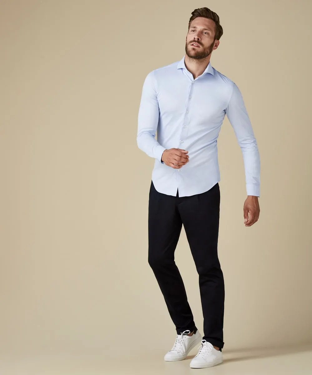 PROFUOMO JAPANESE KNITTED OVERHEMD LIGHT BLUE PP2HC10009