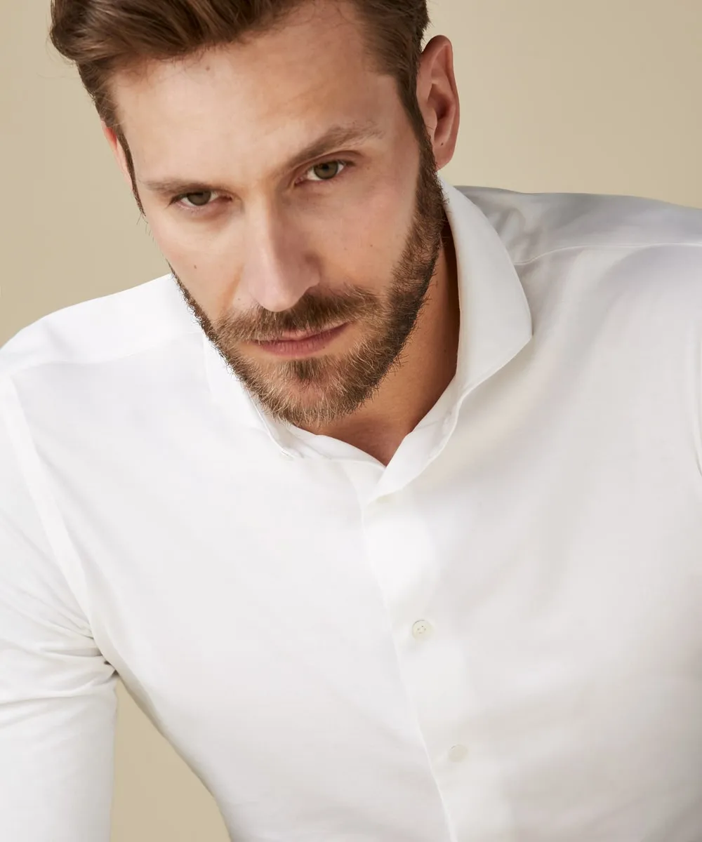 PROFUOMO JAPANESE KNITTED OVERHEMD WHITE PP2HC10006