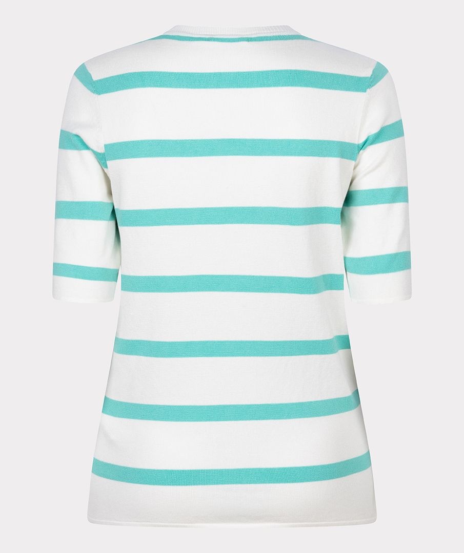 ESQUALO SP24.07025 Sweater striped pool blue