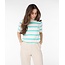 ESQUALO SP24.07025 Sweater striped pool blue