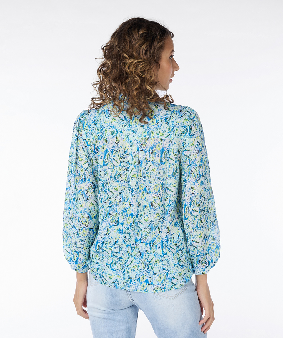 ESQUALO SP24.15005 Blouse 3/4 slve bayside flower bomb print print