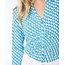 ESQUALO SP24.30010 Blouse gathering bayside print print