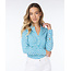 ESQUALO SP24.30010 Blouse gathering bayside print print