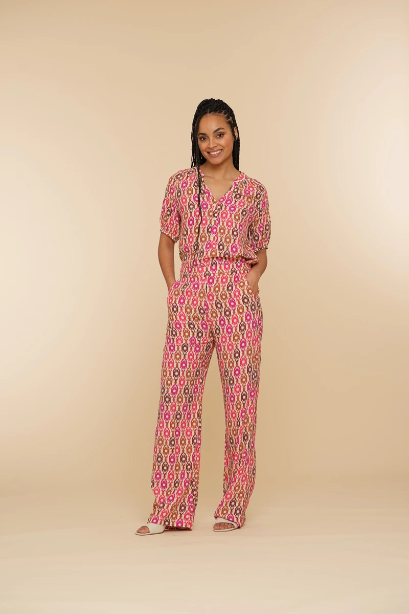 GEISHA 41218-20 Pants sand/brown/fuchsia