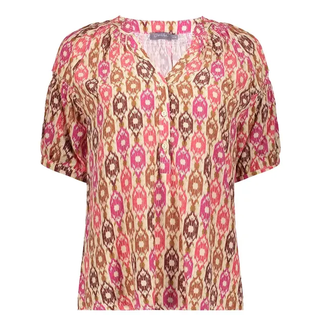 GEISHA 43252-20 Blouse sand/brown/fuchsia