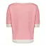 GEISHA 44061-70 Pullover strip short sleeve off-white/raspberry