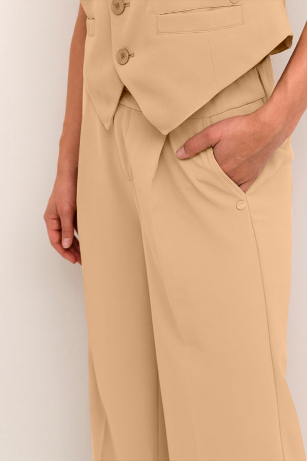 CREAM 10612349 Crbencon full length pant tannin