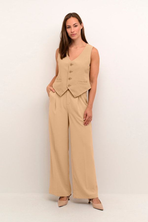 CREAM 10612349 Crbencon full length pant tannin