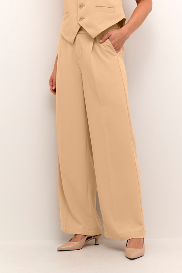 CREAM 10612349 Crbencon full length pant tannin