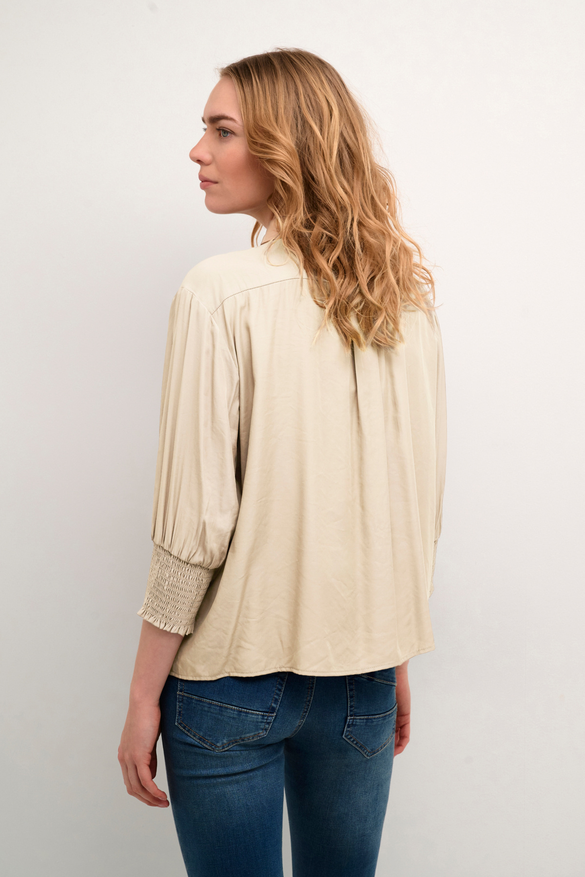 CREAM 10606063 Nolacr shirt oatmeal