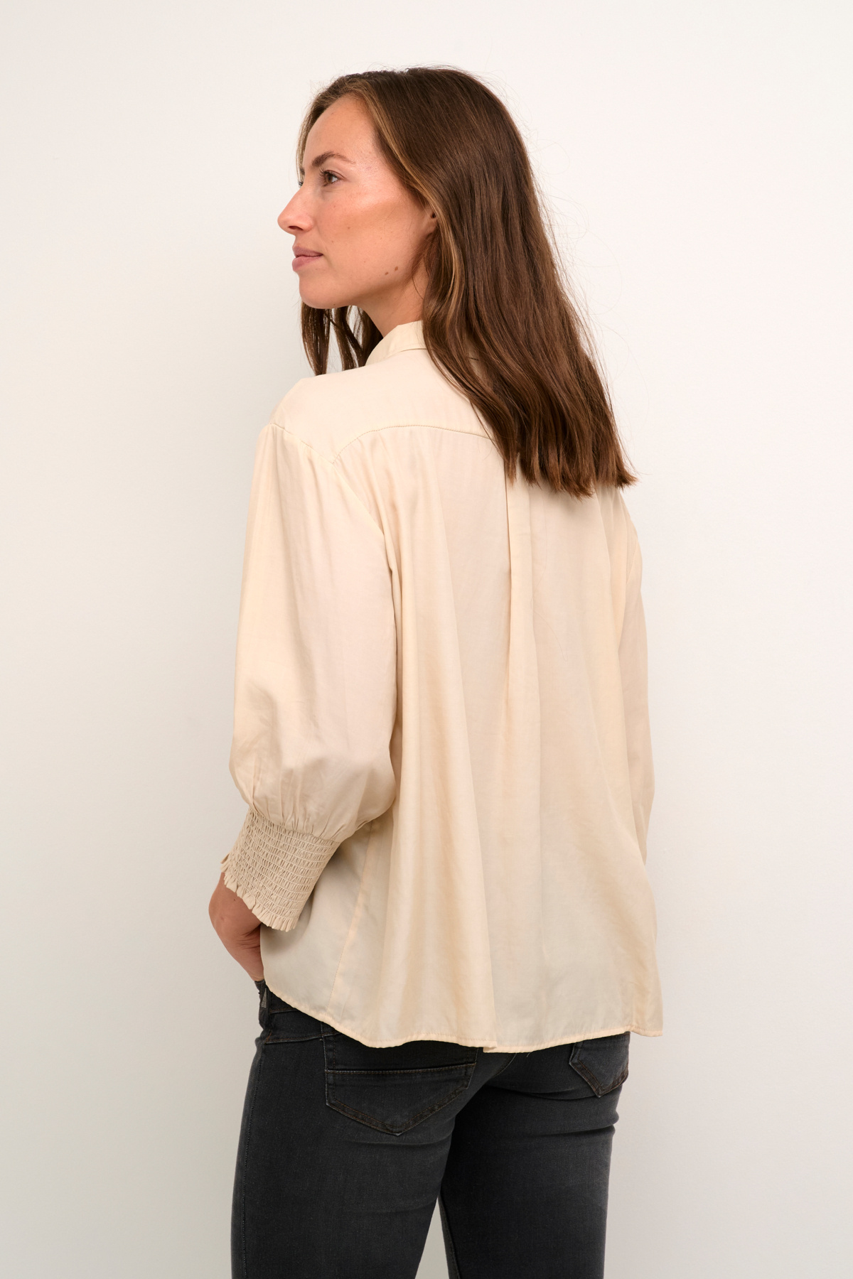 CREAM 10606063 Nolacr shirt oatmeal