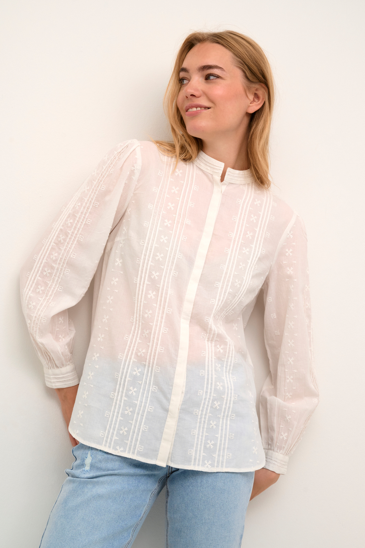 CREAM 10612442 Crrihban shirt eggnog