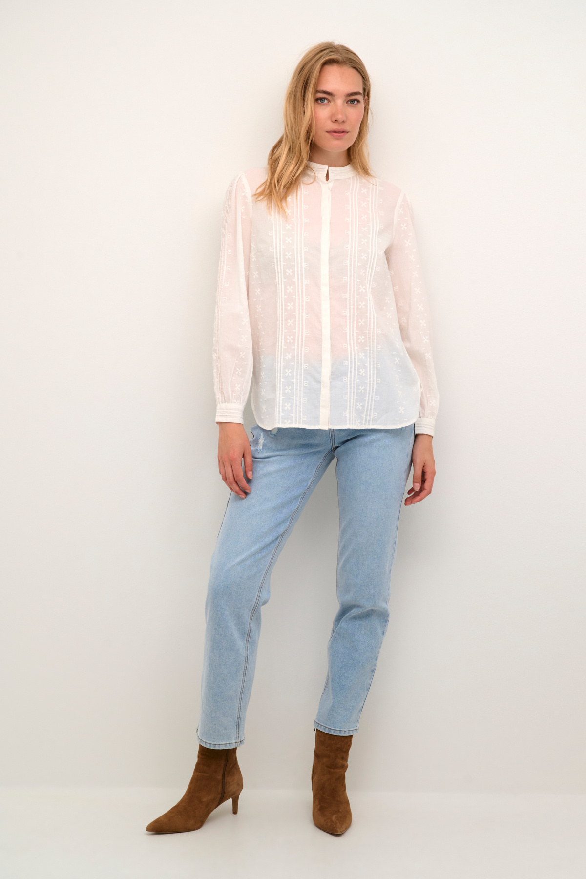 CREAM 10612442 Crrihban shirt eggnog