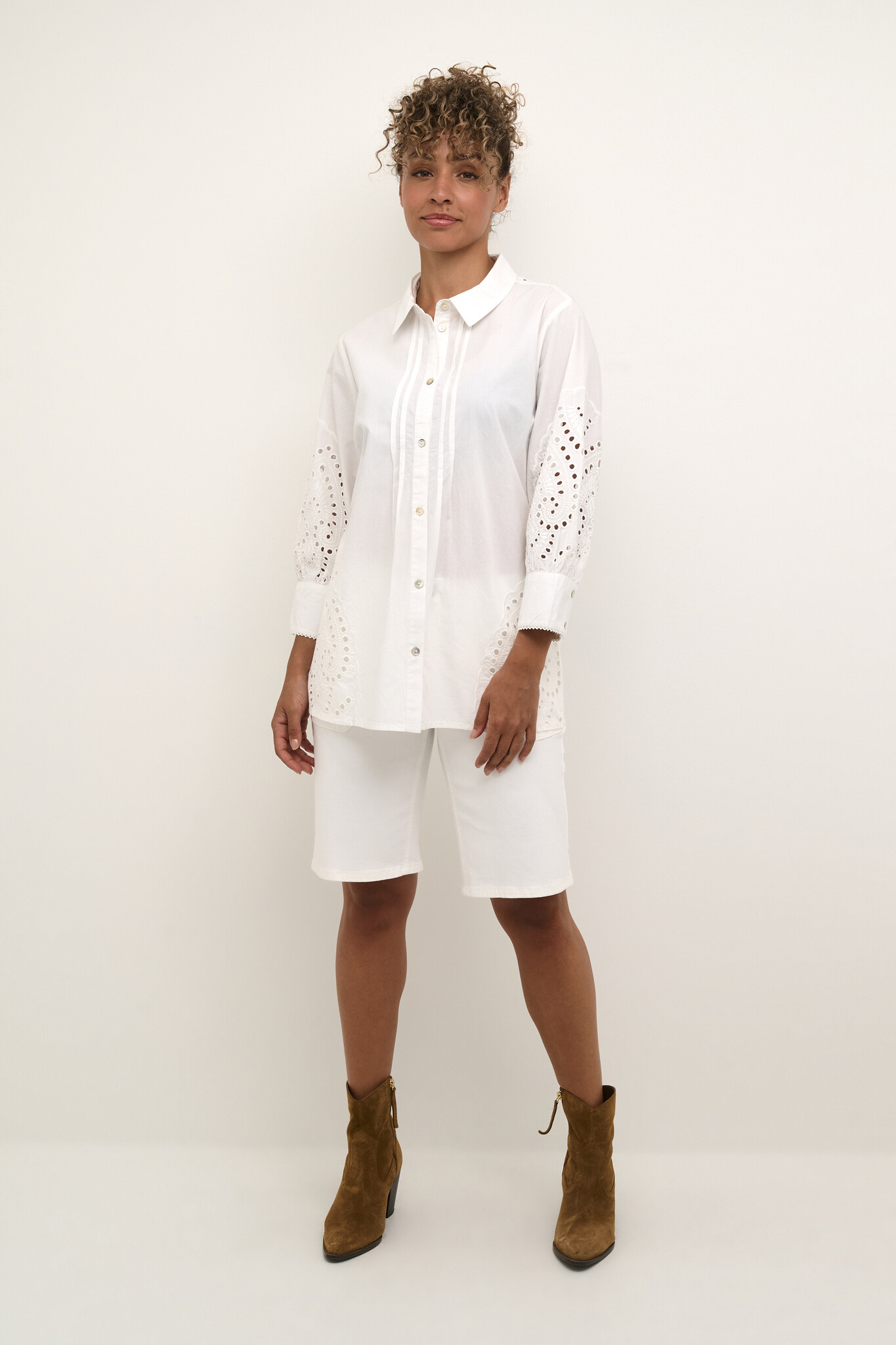 CREAM 10612303 Crrihanna shirt - longer fit snow white