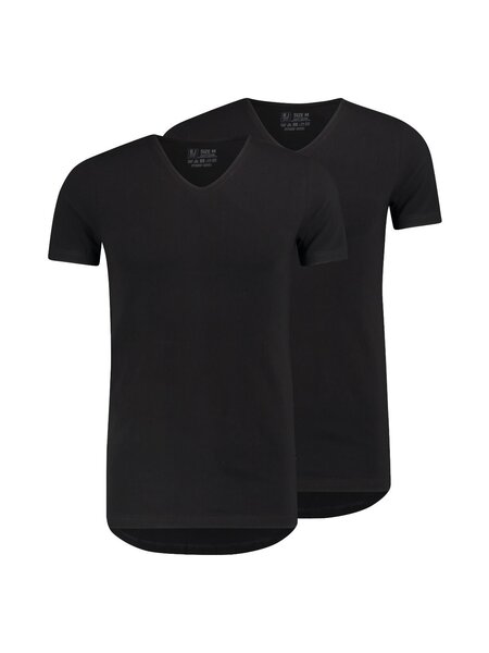 RJ BODYWEAR DEN BOSCH BODY FIT REG. V-NECK 37-051 BLACK