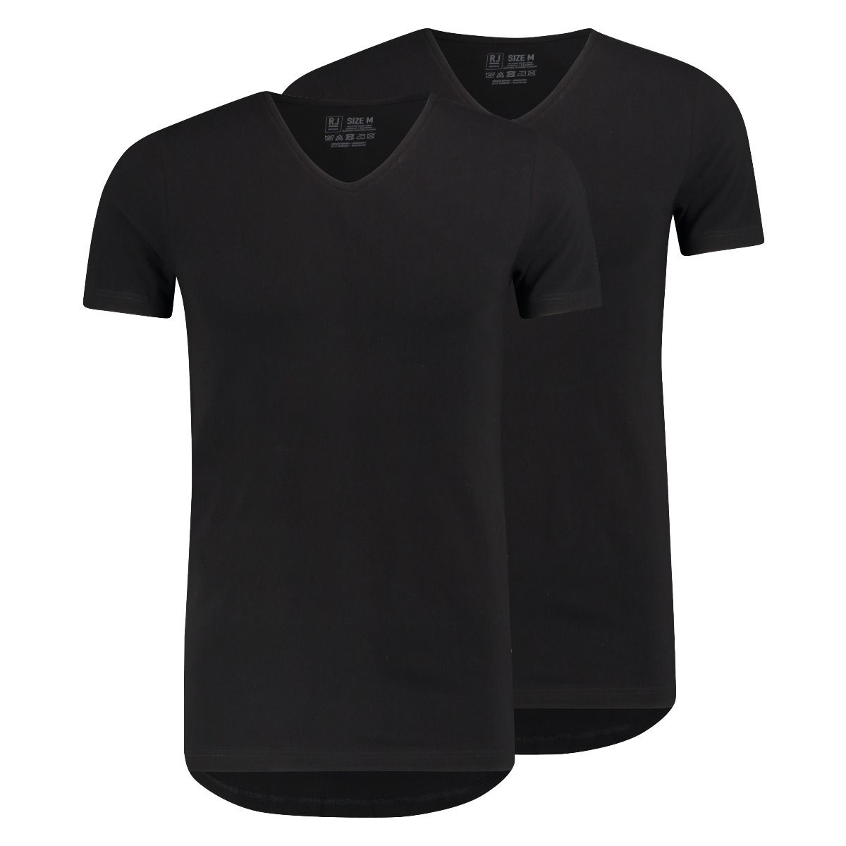 RJ BODYWEAR DEN BOSCH BODY FIT REG. V-NECK 37-051 BLACK