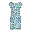 GEISHA 47134-60 Dress elastic neck aop navy/green