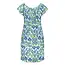 GEISHA 47134-60 Dress elastic neck aop navy/green