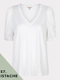 Esqualo SP24.30021 T-shirt puff sleeve modal pistache