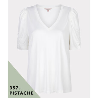 ESQUALO SP24.30021 T-shirt puff sleeve modal pistache