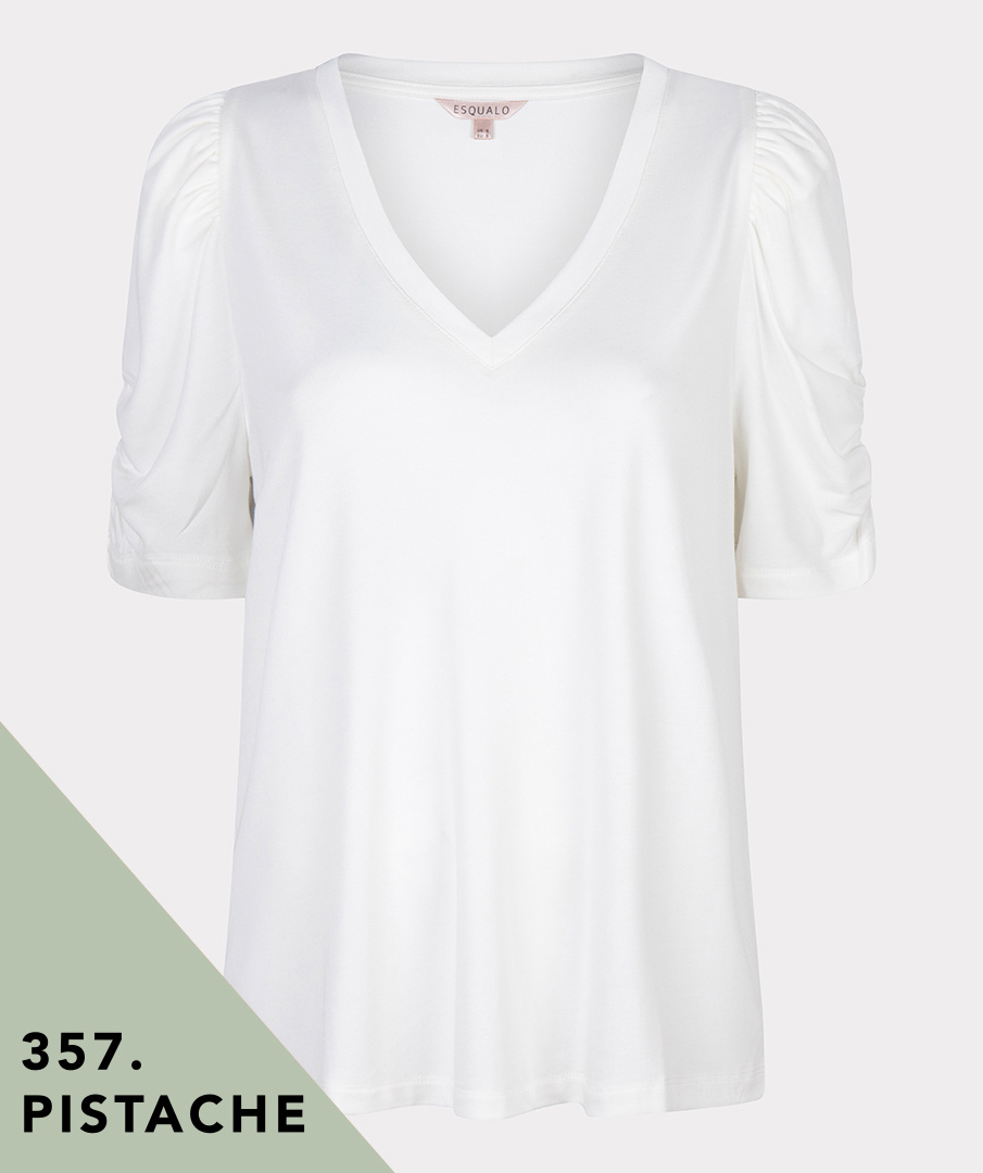 ESQUALO SP24.30021 T-shirt puff sleeve modal