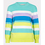 ESQUALO SP24.07024 Sweater stripes pool blue