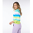 ESQUALO SP24.07024 Sweater stripes pool blue