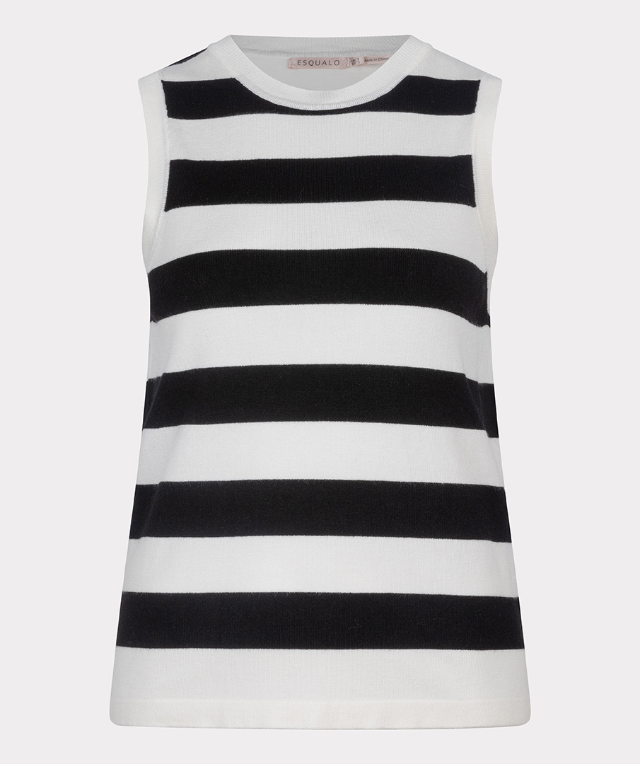 ESQUALO HS24.07210 Black stripe off white