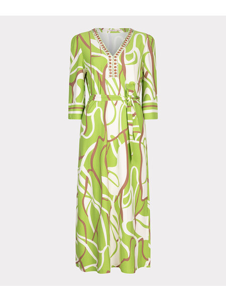 ESQUALO HS24.30208 Dress long paradise swirl sj print