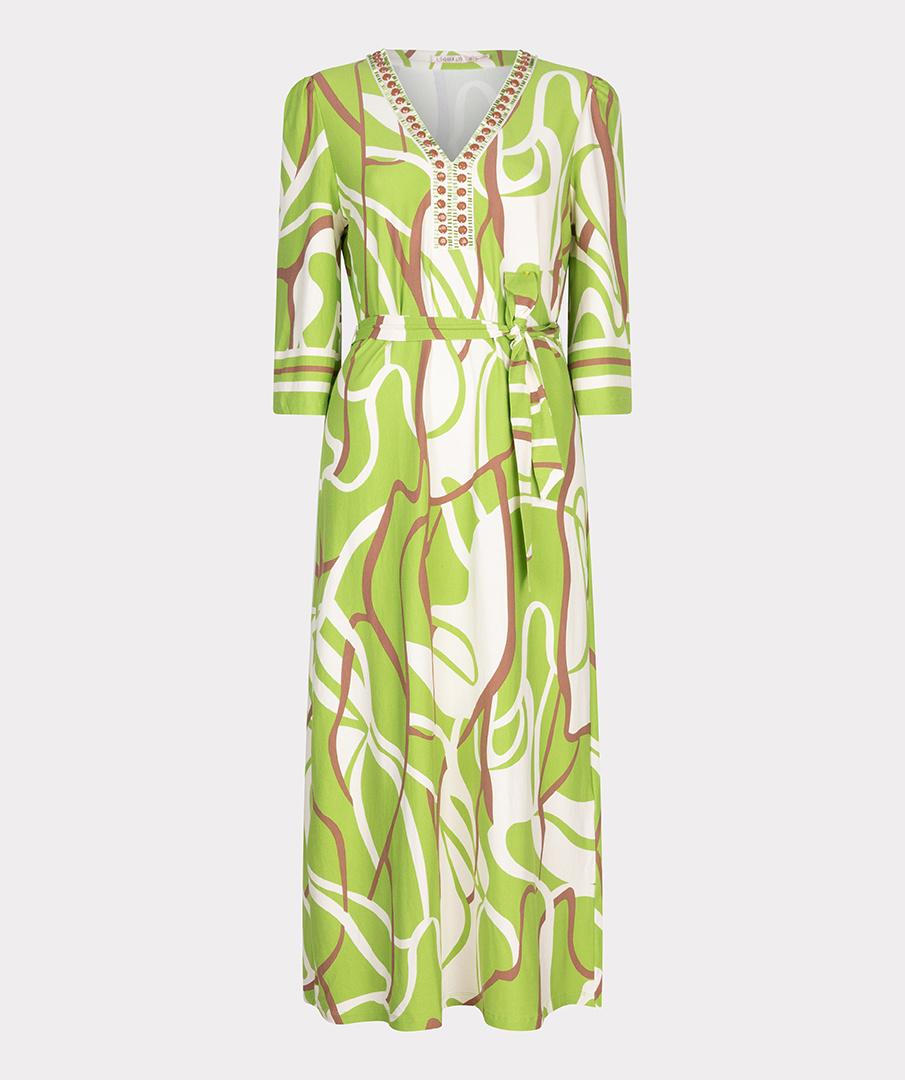 ESQUALO HS24.30208 Dress long paradise swirl sj print