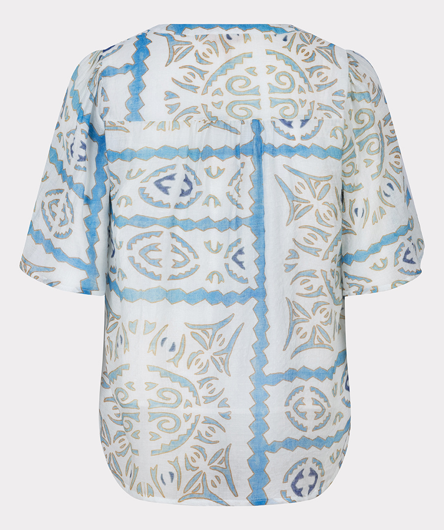 ESQUALO HS24.14216 Blouse s/slve ocean wonder print