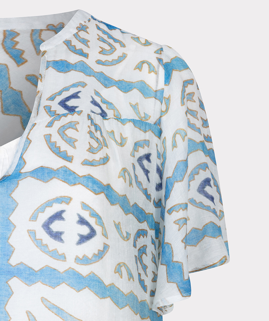 ESQUALO HS24.14216 Blouse s/slve ocean wonder print