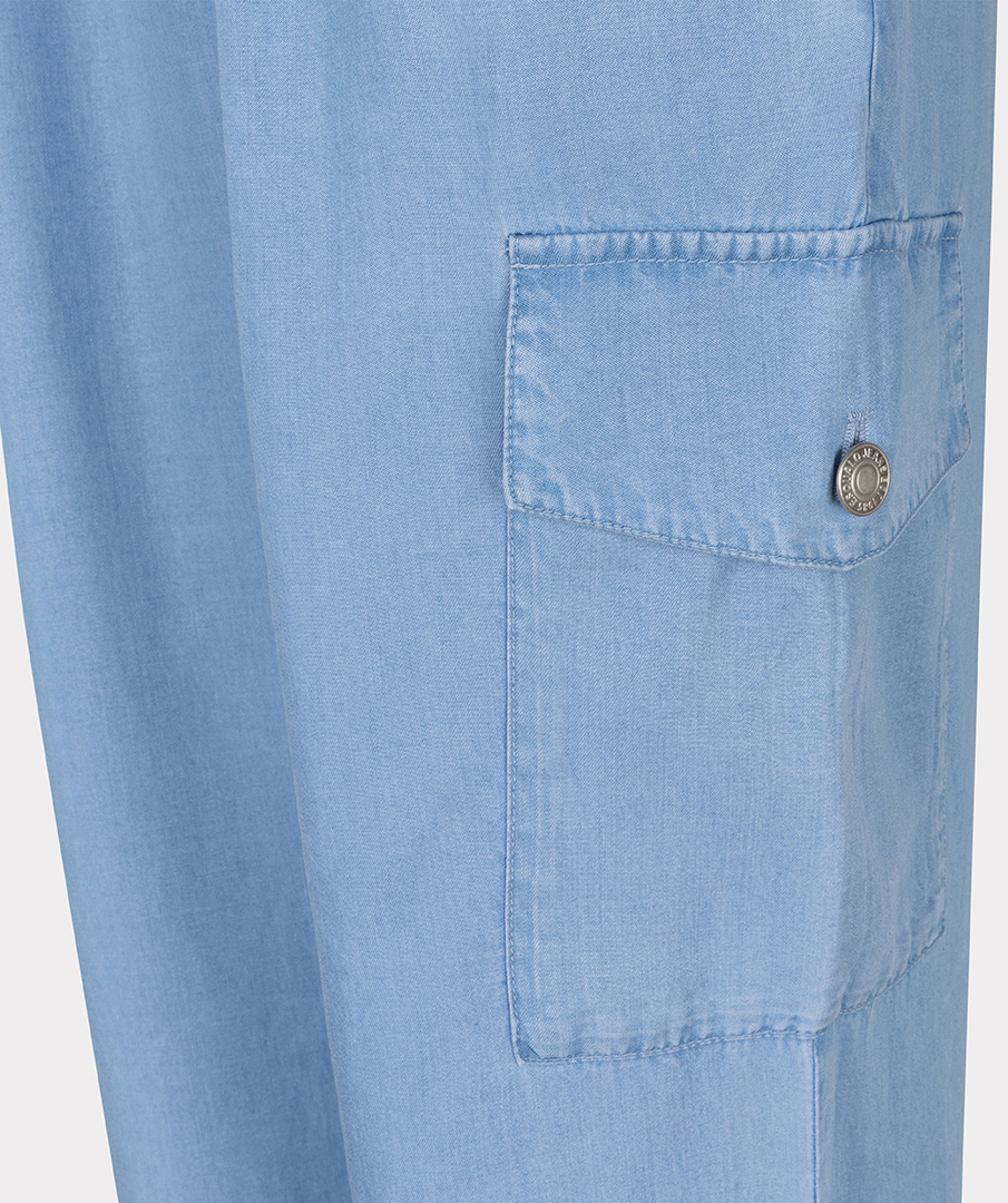ESQUALO HS24.10211 Trousers cargo tencel light blue