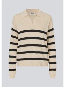 MODSTRÖM 57677 ivory stripe v-neck