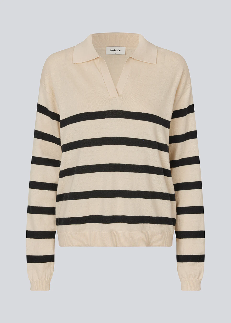 MODSTRÖM 57677 ivory stripe v-neck