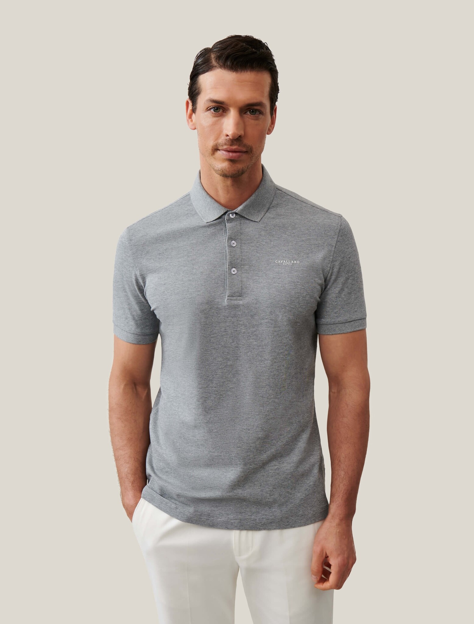 CAVALLARO 116241004 Bavegio polo grey melange