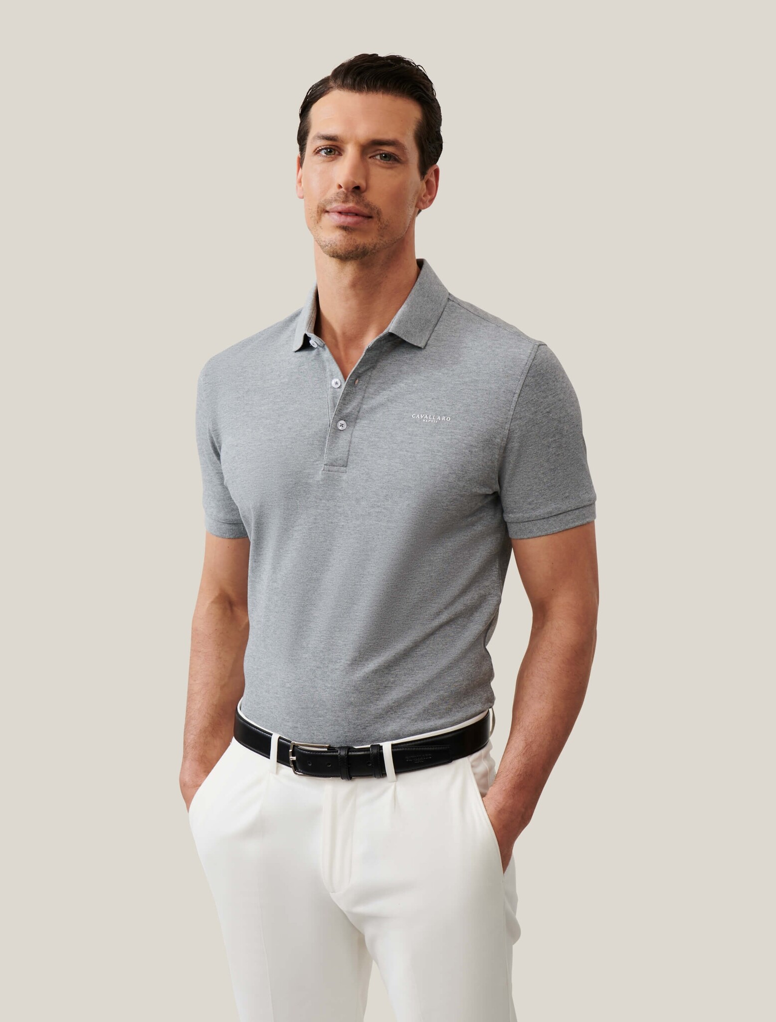 CAVALLARO 116241004 Bavegio polo grey melange