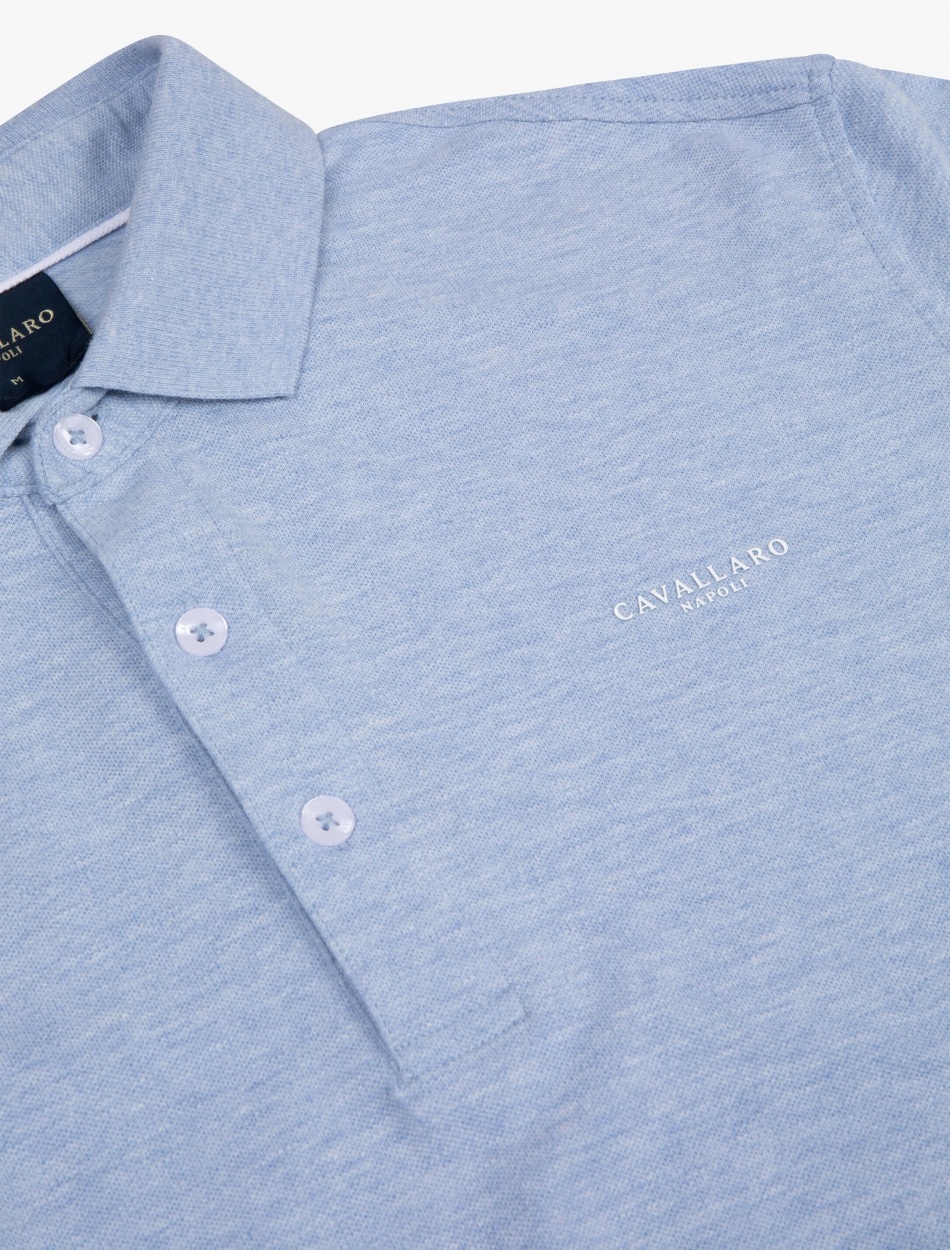 CAVALLARO 116241004 Bavegio polo light blue melange